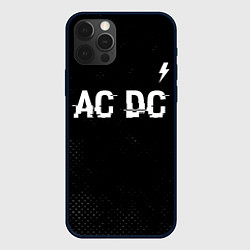 Чехол iPhone 12 Pro AC DC glitch на темном фоне: символ сверху