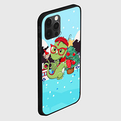 Чехол для iPhone 12 Pro Маленький дракон у елки, цвет: 3D-черный — фото 2