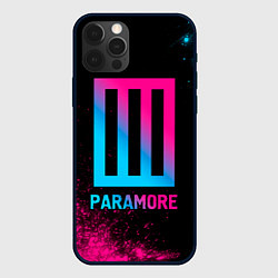Чехол iPhone 12 Pro Paramore - neon gradient