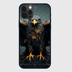 Чехол для iPhone 12 Pro Орёл с расправленными крыльями, цвет: 3D-черный