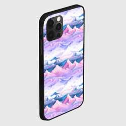 Чехол для iPhone 12 Pro Розовые горы паттерн, цвет: 3D-черный — фото 2