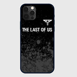 Чехол iPhone 12 Pro The Last Of Us glitch на темном фоне посередине