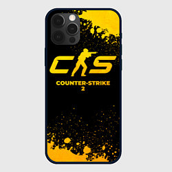 Чехол для iPhone 12 Pro Counter-Strike 2 - gold gradient, цвет: 3D-черный