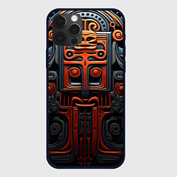 Чехол для iPhone 12 Pro Арт в этническом стиле, цвет: 3D-черный