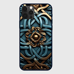 Чехол iPhone 12 Pro Симметричный орнамент в кельтской стилистике