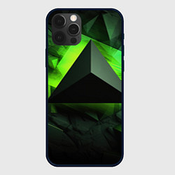 Чехол iPhone 12 Pro Зеленые треугольники