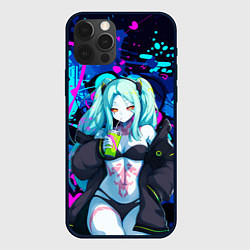 Чехол для iPhone 12 Pro Ребекка и граффити - киберпанк, цвет: 3D-черный