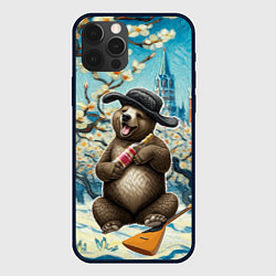 Чехол для iPhone 12 Pro Россия медведь водка балалайка, цвет: 3D-черный