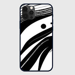 Чехол iPhone 12 Pro Abstract black and white composition