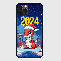 Чехол iPhone 12 Pro 2024 красный новогодний дракон