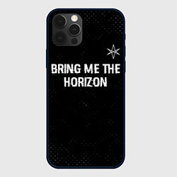 Чехол iPhone 12 Pro Bring Me the Horizon glitch на темном фоне посеред