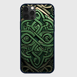 Чехол iPhone 12 Pro Симметричный узор в ирландском стиле