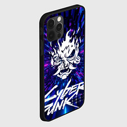 Чехол для iPhone 12 Pro Cyberpunk 2077: samurai blue, цвет: 3D-черный — фото 2
