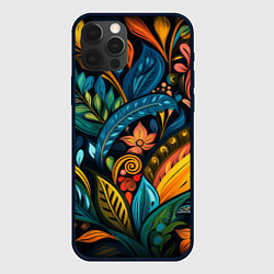Чехол iPhone 12 Pro Растительный узор в бразильском стиле