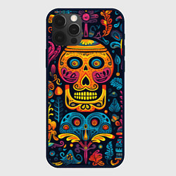 Чехол для iPhone 12 Pro Узор в мексиканском стиле, цвет: 3D-черный