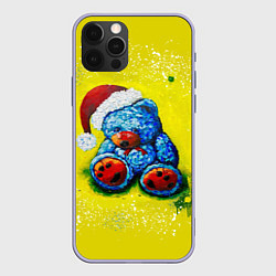 Чехол для iPhone 12 Pro Плюшевый синий Санта, цвет: 3D-светло-сиреневый