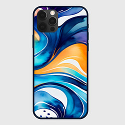 Чехол iPhone 12 Pro Линейная красочная абстракция