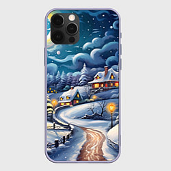 Чехол для iPhone 12 Pro Новогоднее настроение, цвет: 3D-светло-сиреневый