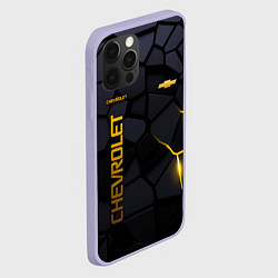 Чехол для iPhone 12 Pro Chevrolet - плиты с эффектом свечения, цвет: 3D-светло-сиреневый — фото 2