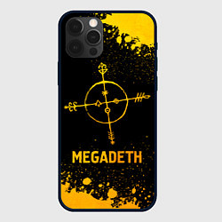 Чехол iPhone 12 Pro Megadeth - gold gradient