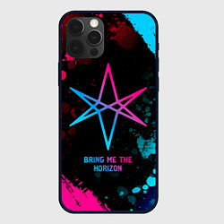 Чехол iPhone 12 Pro Bring Me the Horizon - neon gradient