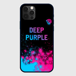 Чехол iPhone 12 Pro Deep Purple - neon gradient посередине