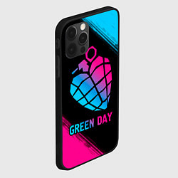 Чехол для iPhone 12 Pro Green Day - neon gradient, цвет: 3D-черный — фото 2