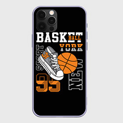 Чехол для iPhone 12 Pro Basketball New York, цвет: 3D-светло-сиреневый