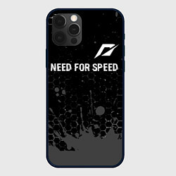 Чехол iPhone 12 Pro Need for Speed glitch на темном фоне посередине