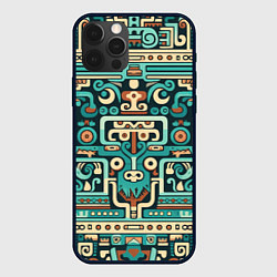 Чехол iPhone 12 Pro Абстрактный паттерн в ацтекском стиле