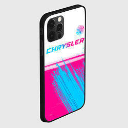 Чехол для iPhone 12 Pro Chrysler neon gradient style посередине, цвет: 3D-черный — фото 2