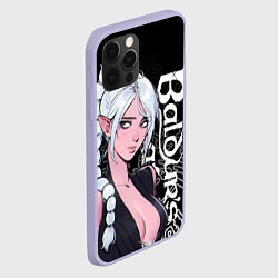 Чехол для iPhone 12 Pro Shadowheart - серебрянные волосы Baldur’s Gate, цвет: 3D-светло-сиреневый — фото 2