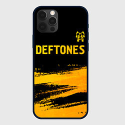 Чехол iPhone 12 Pro Deftones - gold gradient посередине