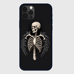 Чехол iPhone 12 Pro Необычный скелет с крыльями
