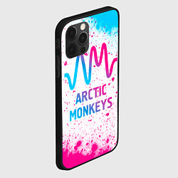 Чехол для iPhone 12 Pro Arctic Monkeys neon gradient style, цвет: 3D-черный — фото 2