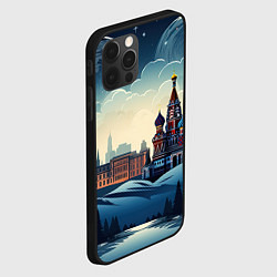 Чехол для iPhone 12 Pro Площадь новогодняя, цвет: 3D-черный — фото 2
