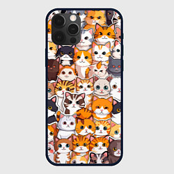 Чехол iPhone 12 Pro Очень много котиков
