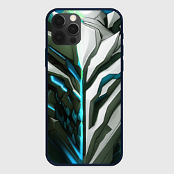 Чехол для iPhone 12 Pro Броня адская и райская синяя, цвет: 3D-черный