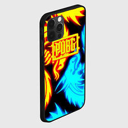 Чехол для iPhone 12 Pro PUBG dgragon flame steel, цвет: 3D-черный — фото 2