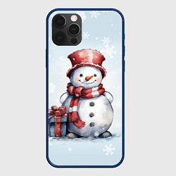 Чехол iPhone 12 Pro New Years cute snowman
