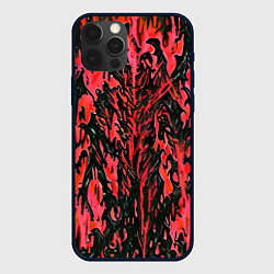 Чехол для iPhone 12 Pro Демонический доспех красный, цвет: 3D-черный