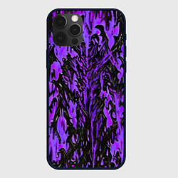 Чехол iPhone 12 Pro Демонический доспех фиолетовый