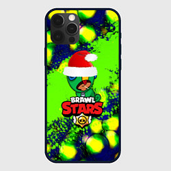 Чехол для iPhone 12 Pro Brawl stars leon green color, цвет: 3D-черный