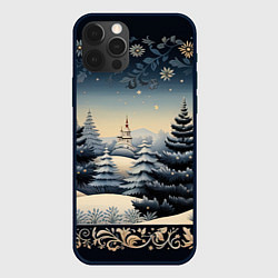 Чехол iPhone 12 Pro Сияние праздника новогодний орнамент