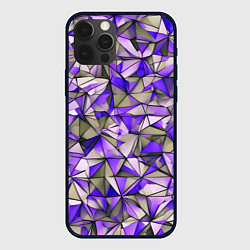 Чехол iPhone 12 Pro Маленькие фиолетовые треугольники