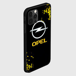 Чехол для iPhone 12 Pro Opel желтые краски, цвет: 3D-черный — фото 2