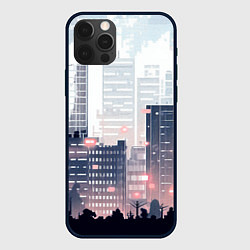 Чехол для iPhone 12 Pro Безмятежный город, цвет: 3D-черный