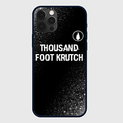 Чехол для iPhone 12 Pro Thousand Foot Krutch glitch на темном фоне посеред, цвет: 3D-черный