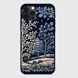 Чехол iPhone 12 Pro Ледяные узоры нового года