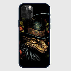 Чехол для iPhone 12 Pro Дракон вьюги и метели, цвет: 3D-черный
